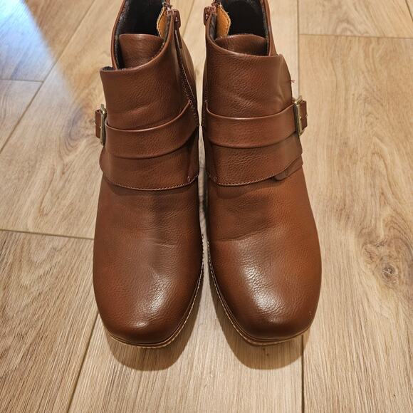 KORKS Stacey Brown Platform Ankle Boots Size 10 - Picture 1 of 8